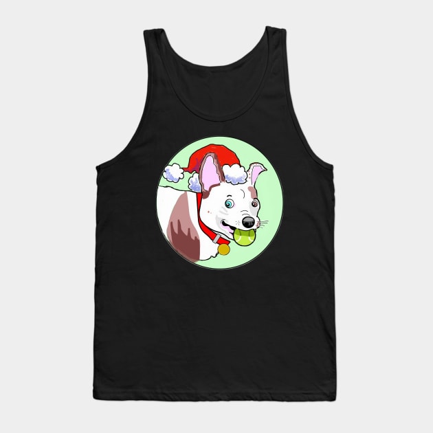 MERRY GRUFFMAS DOG CARTOON GREEN Tank Top by MarniD9